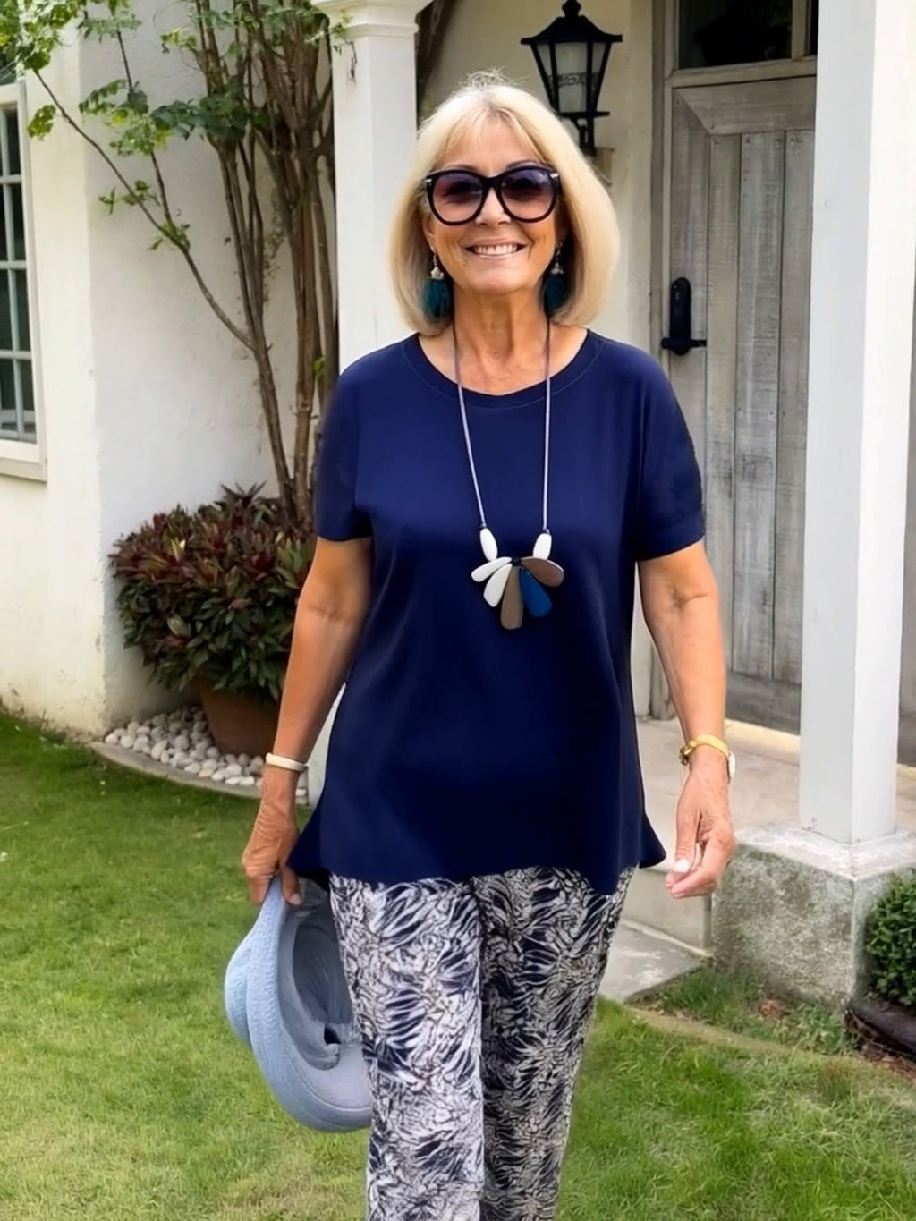 Coastal Vista 3D Printed Matching Set| Relaxed Long Sleeve & Trousers Loungewear