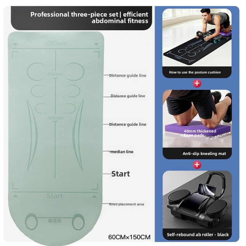 Abdominal Wheel Exercise Mat with Knee Pad