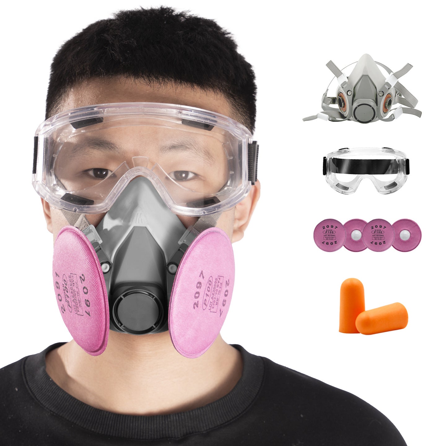 Silicone Gas Mask for Toxic Fume Protection