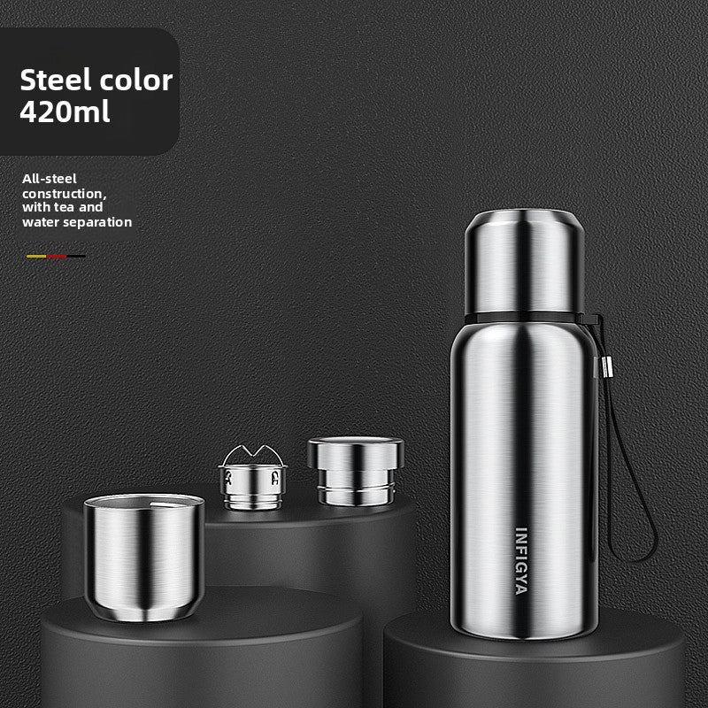 Stainless Steel Insulated Water Cup with Tea Separation