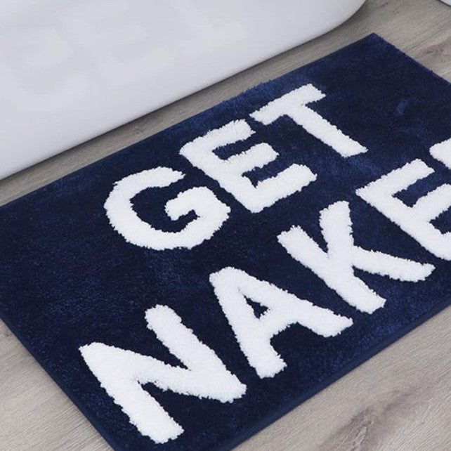 Text Print Imitation Cashmere Floor Mat