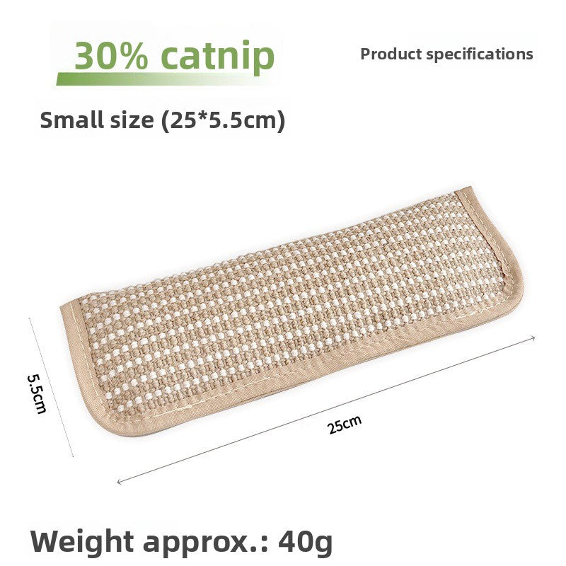 Sisal Catnip Cat Scratching Mat pillow | Bite-Resistant Fish Toy for Teeth Cleaning