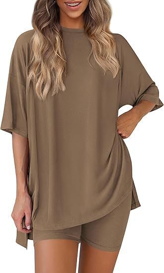 Women's Casual Round Neck Shorts Short-Sleeved Home Wear Suit