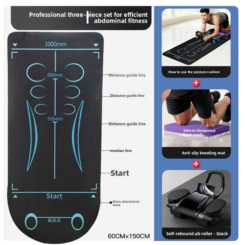Abdominal Wheel Exercise Mat with Knee Pad