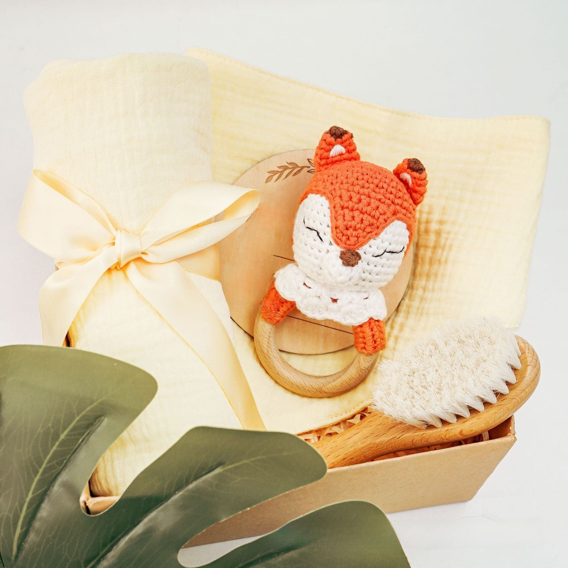 Pure Cotton Crochet Baby Rattle Toys Gift Set