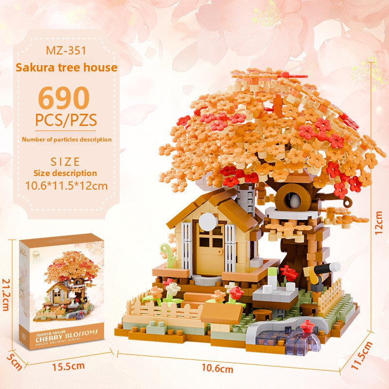 Mini Street View Building Blocks Set-Micro Architecture City Creator Bricks Toy, DIY Educational Village Model Kits for Kinds & Adults (Cafes, Shops & Castles)