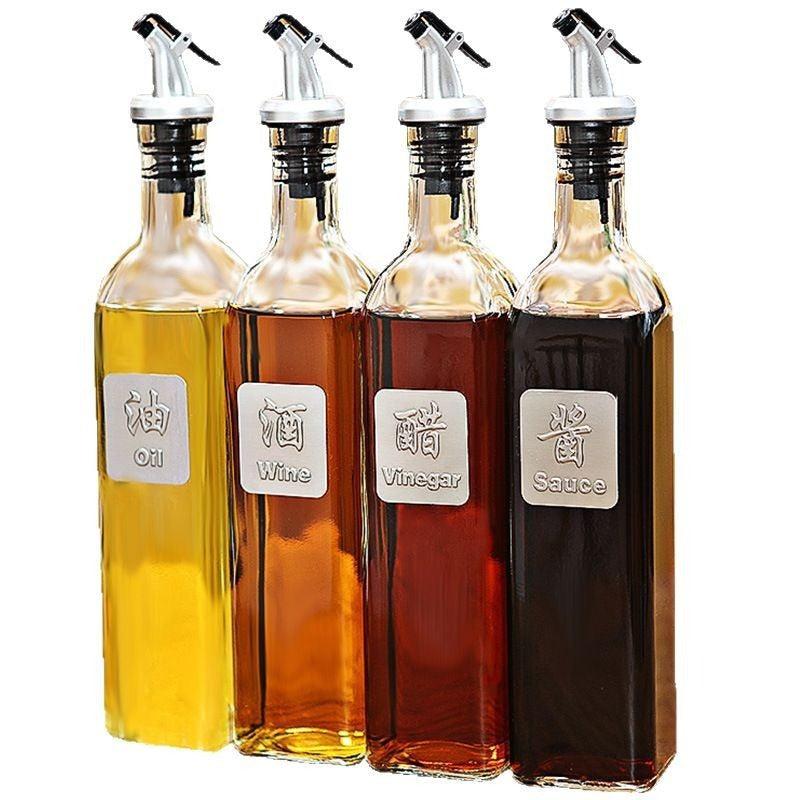 Glass Condiment Dispenser Bottle