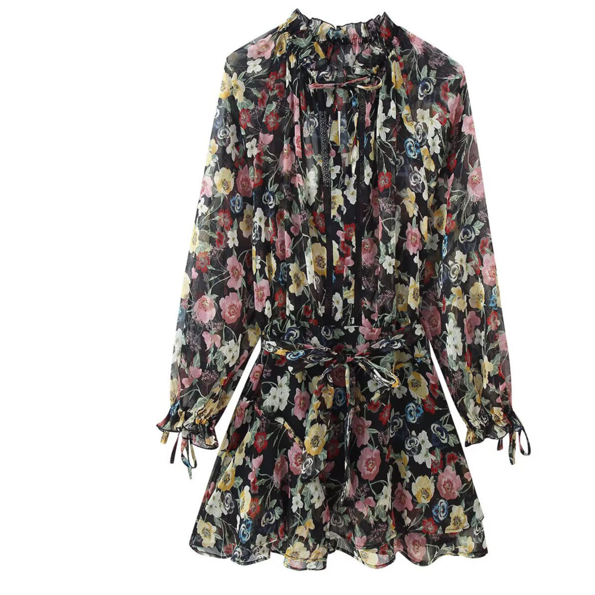 Floral Print A-Line Dress