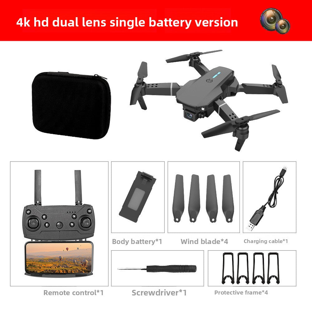 Foldable Quadcopter with Display Screen and Dual Cameras