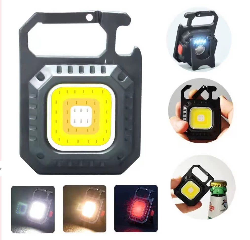Multifunctional Portable Keychain Light with Type-C Charging