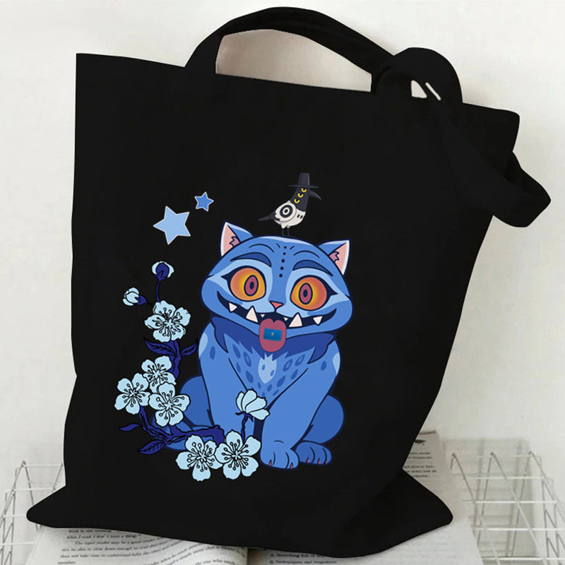 Anime-themed printed canvas bag