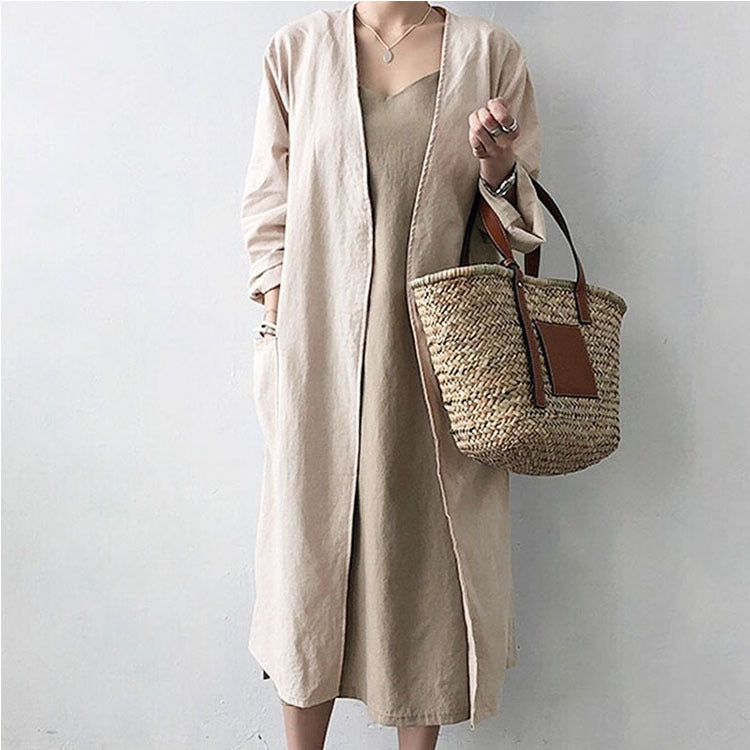 Women's V-Neck Trench Coat