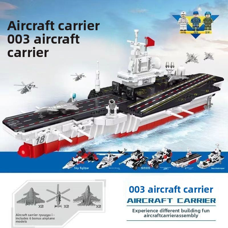Military Aircraft Carrier Building Blocks Set