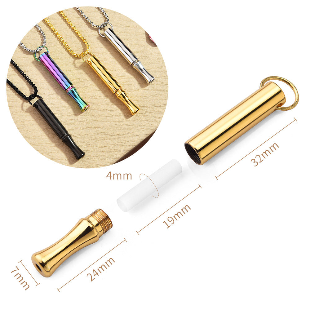 Mindfulness Breathing Whistle Necklace for Stress Relief