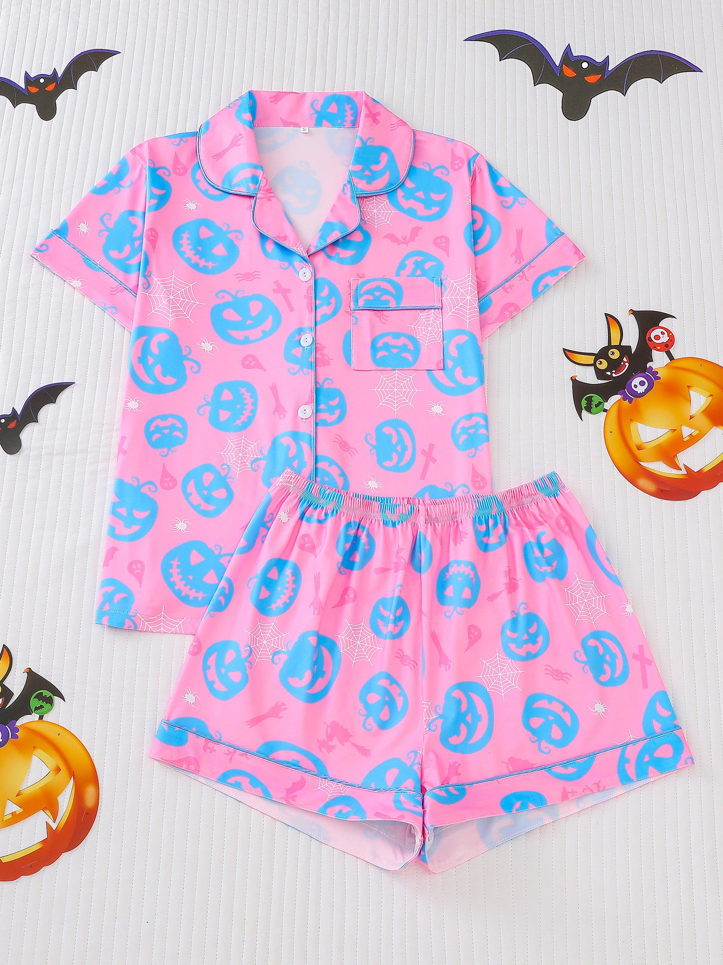 Women's Short Sleeve Pajama Set with Shorts