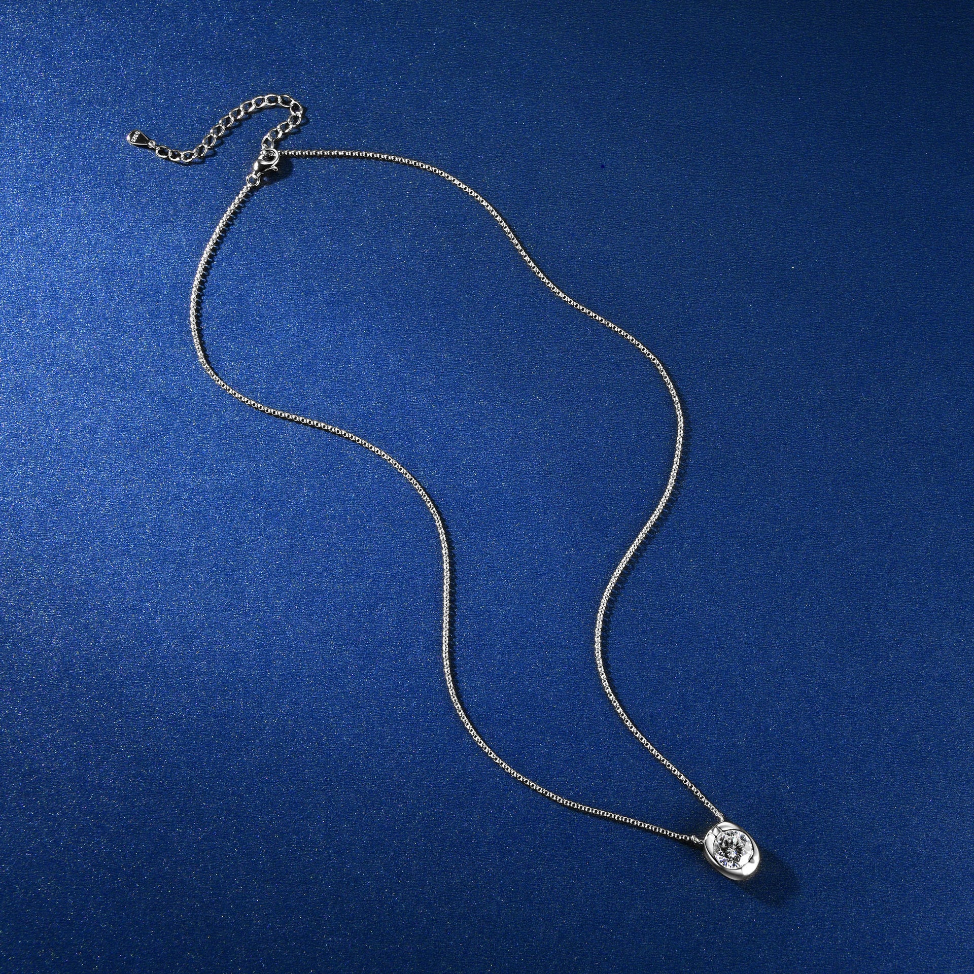 2 CT Moissanite Diamon Pendent Necklace -S925 Sterling Silver Ingot Luxury Jewelry Gift