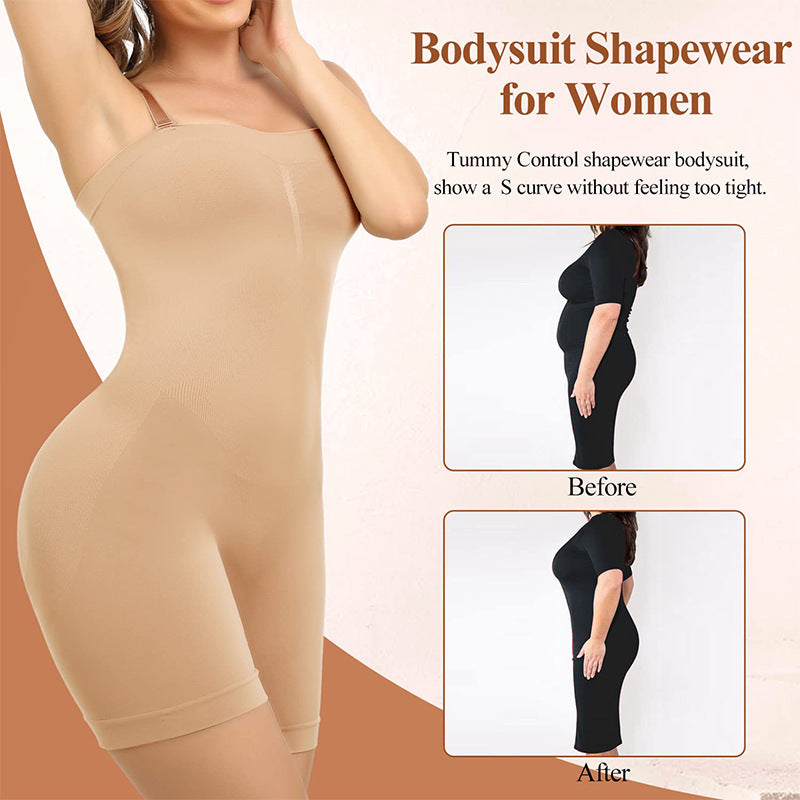 Seamless Shaping Jumpsuit with Detachable Straps