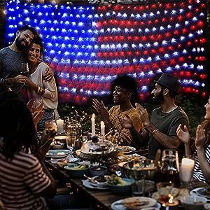 American Flag LED String Lights Decoration