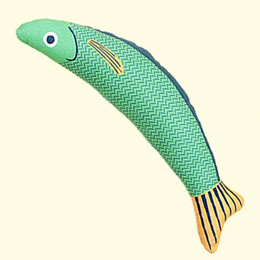 Sisal Catnip Cat Scratching Mat pillow | Bite-Resistant Fish Toy for Teeth Cleaning