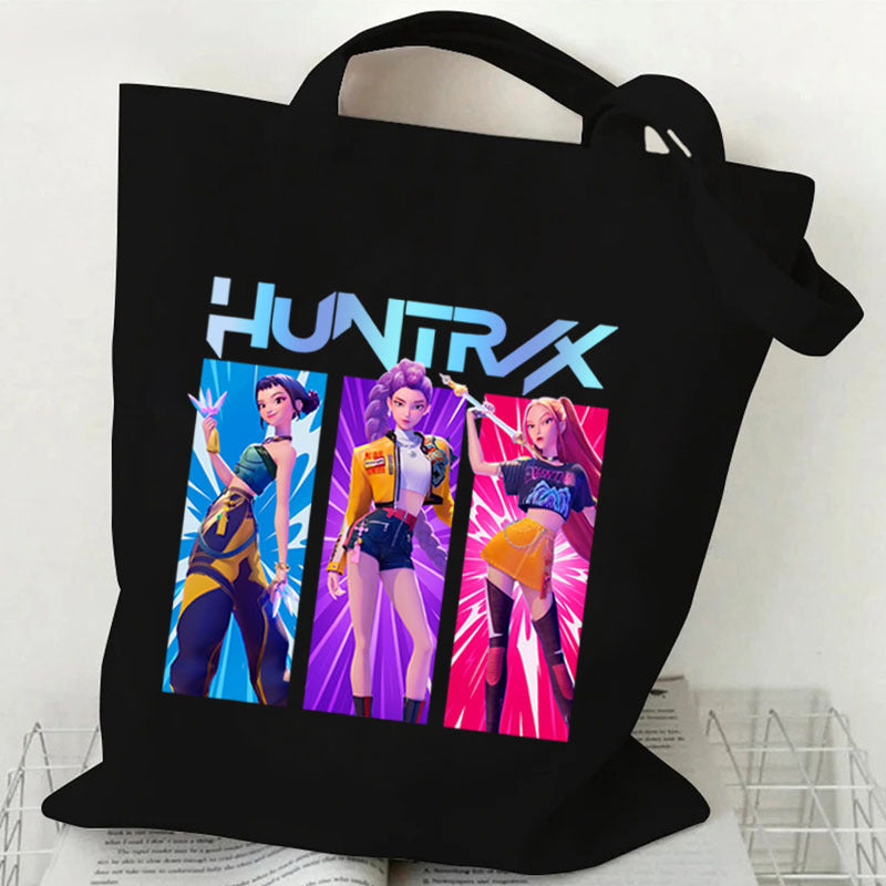 Anime-themed printed canvas bag
