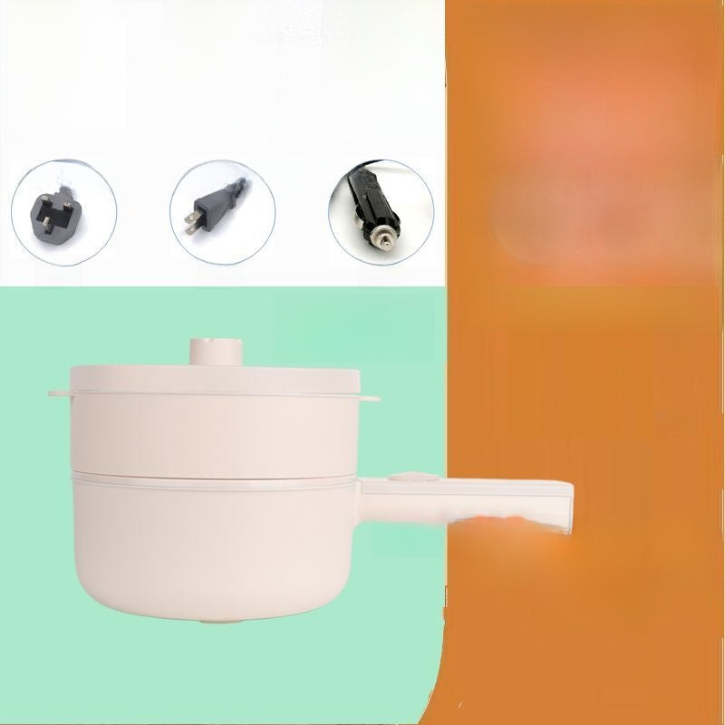 Portable 2-Layer Electric Cooking Pot with steamer | Dual Voltage For Travel & Dorms