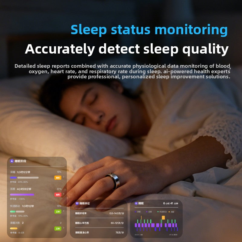 Premium Smart Health Monitoring Ring | 24/7 Blood Glucose, Heart Rate & Sleep Tracker