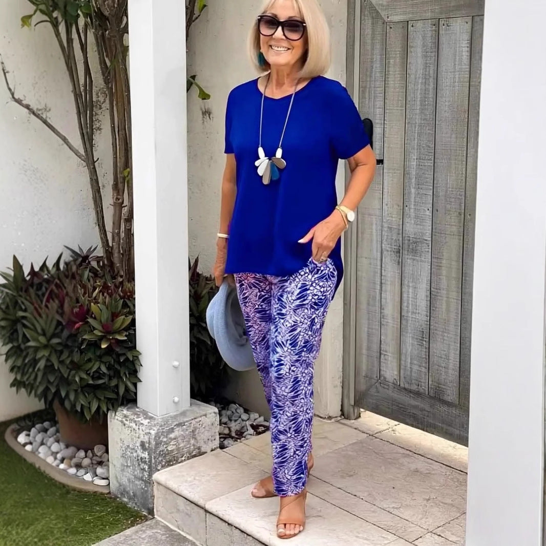 Coastal Vista 3D Printed Matching Set| Relaxed Long Sleeve & Trousers Loungewear