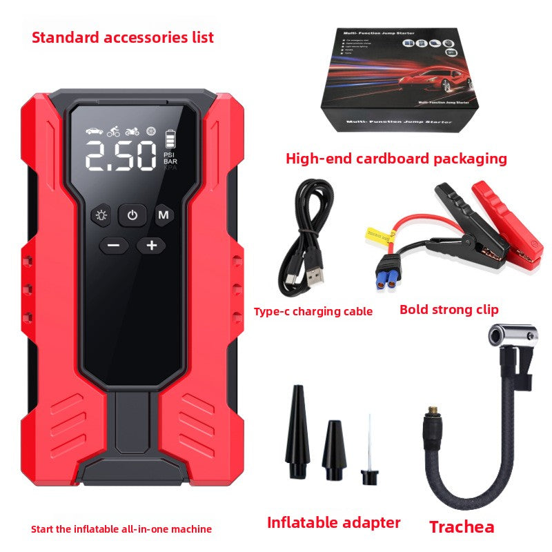3-in-1 Portable Car Jump Starter & Air Compressor | 12V Battery Pack Power Bank