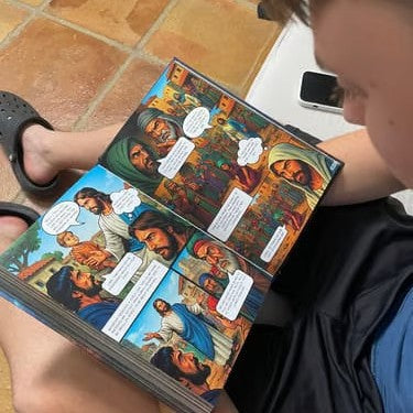 Comic Bible Action Illustration Book