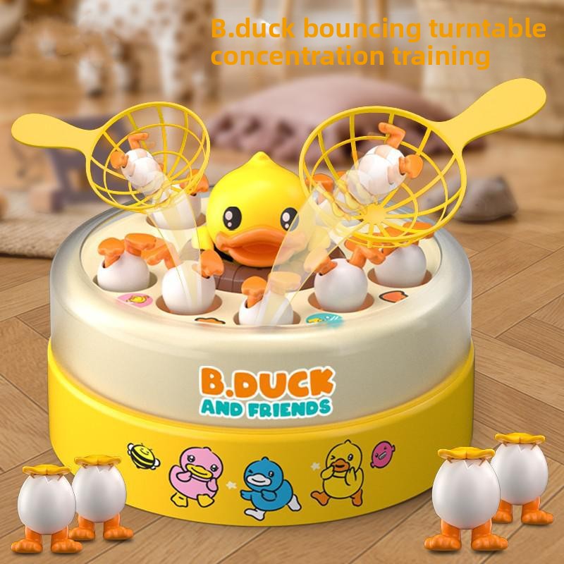 Children's bouncing yellow duck toy