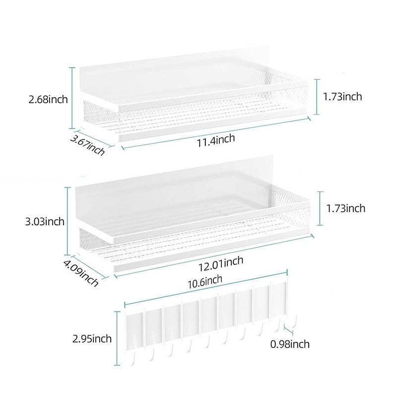 Grid Storage Rack with Hooks