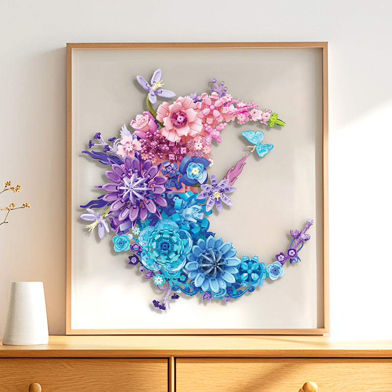 Moon Flower Building Blocks Wall Decoration