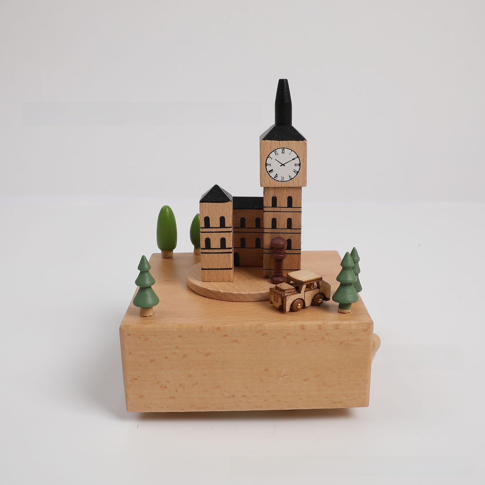 Wooden Carousel Music Box with Ballet Dancer