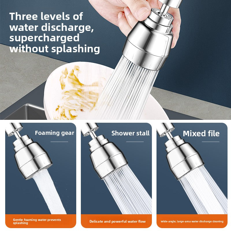 Universal Kitchen Faucet Extender Anti-Splash Rotating Nozzle