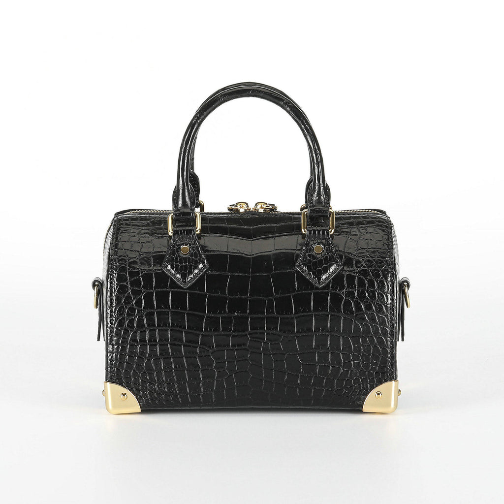 Crocodile Leather Women Shoulder Handbag