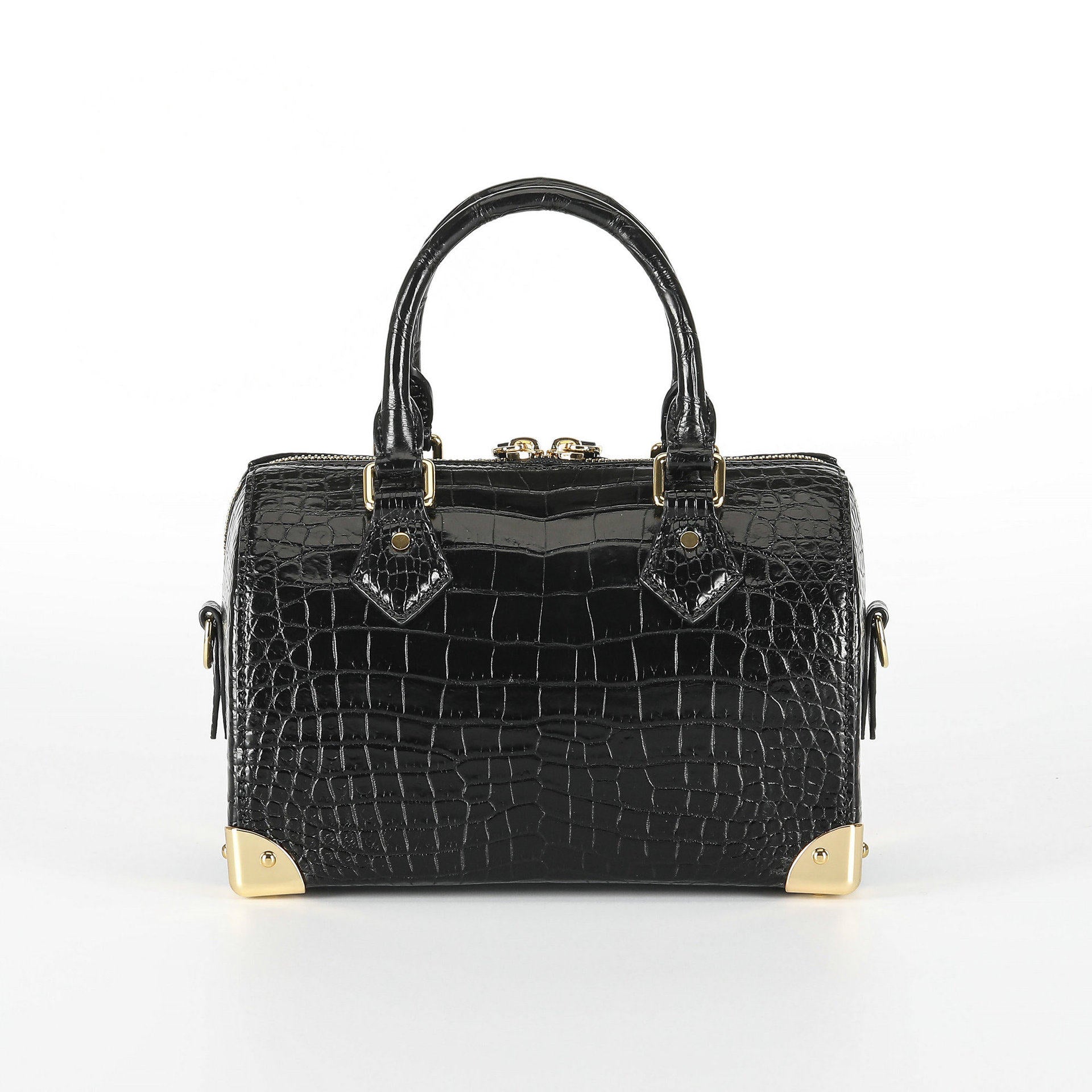 Crocodile Leather Women Shoulder Handbag