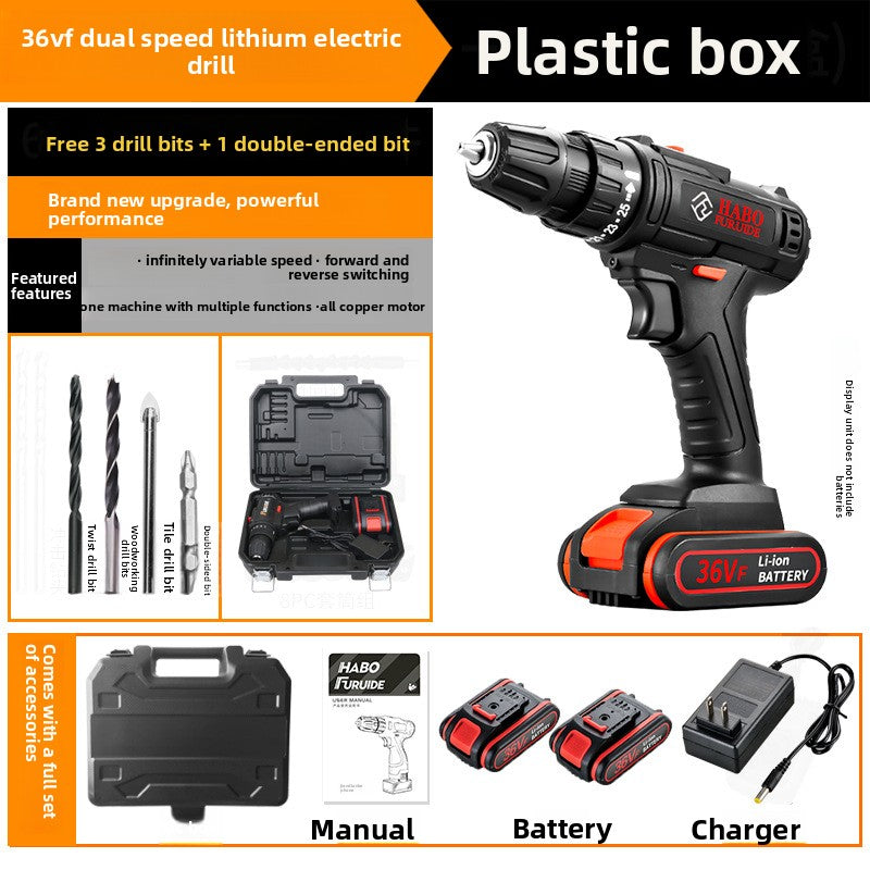 24V/36V Cordless Power Drill Set - Rechargeable Lithium-Ion Electric Driver Combo Kit, 35 to 112-Piece Complete Hardware Tool Kit with Storage Case