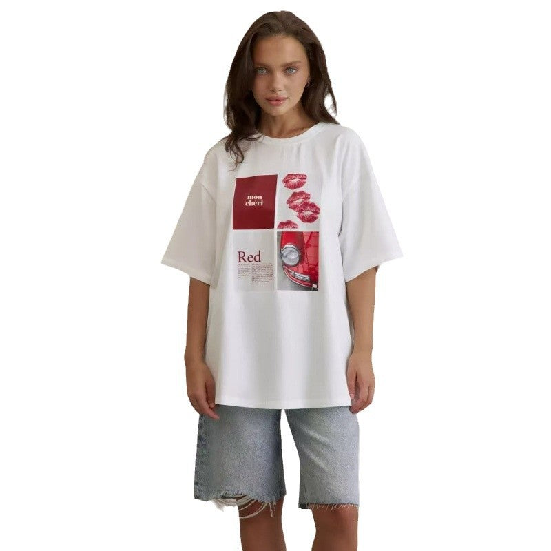 Women's Printed Cotton T-Shirt