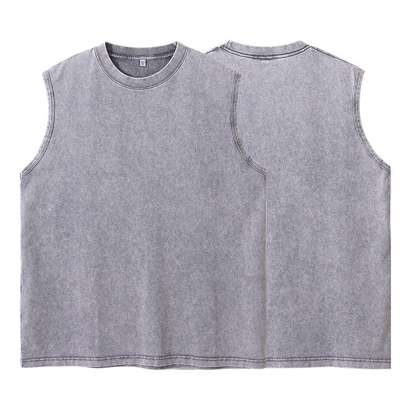 Mens Cotton Vintage Vest Loose Fit