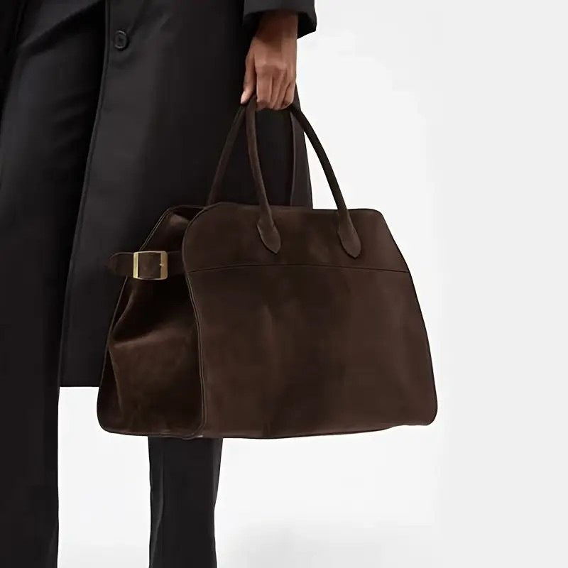 Sienna Minimalist Plush Commuter Tote Structured Vintage Shoulder Bag