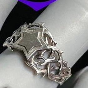 Joseph Joestar Purple Hermit Thorn Adjustable Ring