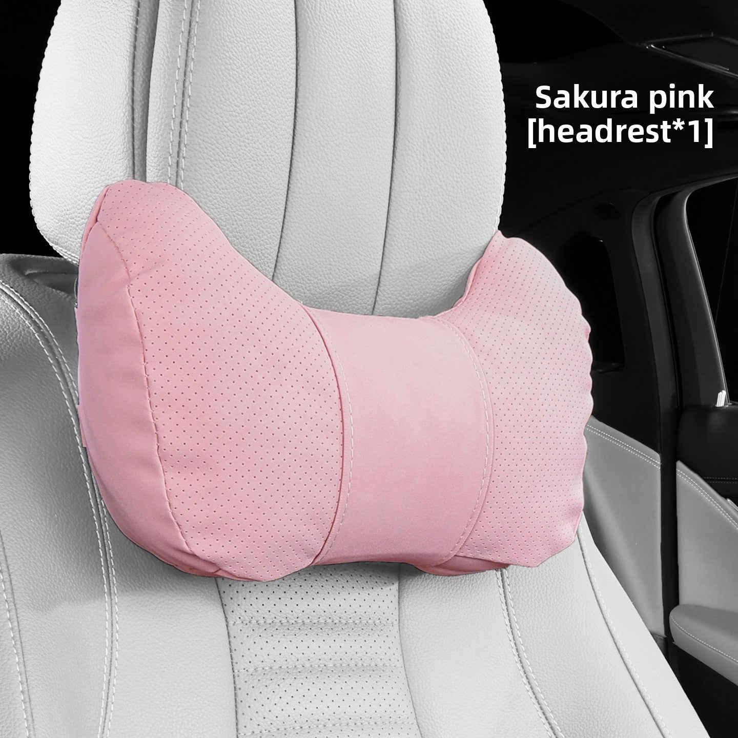 Car Headrest Neck Pillow and Lumbar Support Set