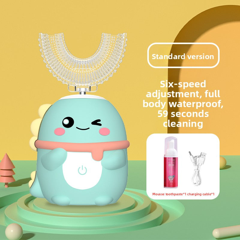 Children U-Shaped Electric Toothbrush with Silicone Bristles