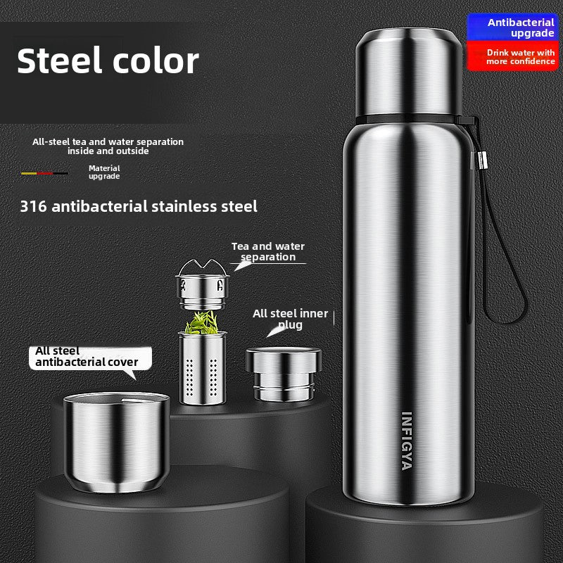 Stainless Steel Insulated Water Cup with Tea Separation