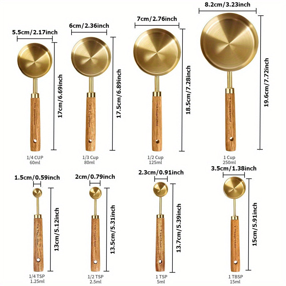 Stainless Steel Measuring Cup and Spoon Set