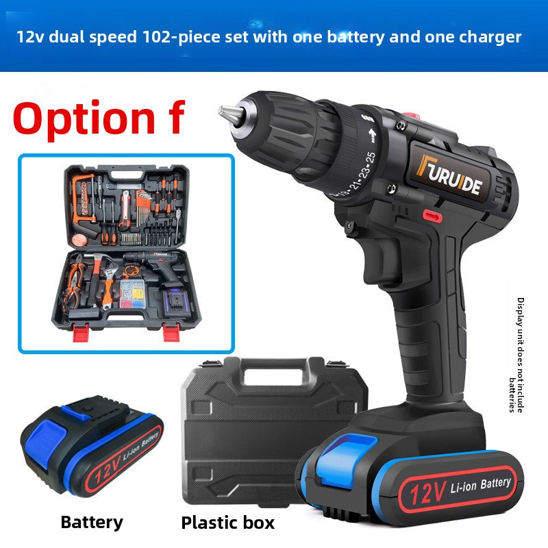 24V/36V Cordless Power Drill Set - Rechargeable Lithium-Ion Electric Driver Combo Kit, 35 to 112-Piece Complete Hardware Tool Kit with Storage Case