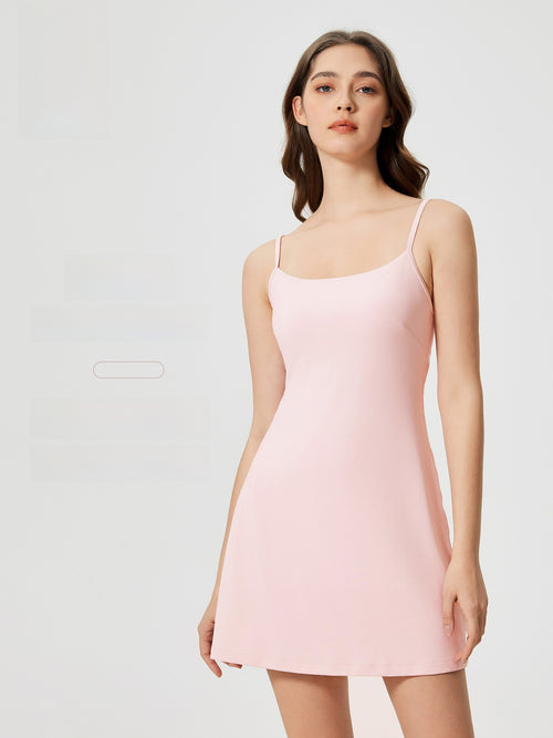 Aero Flex Open-Back Tennis Dress | Athletic Activewear with Built-In Lining