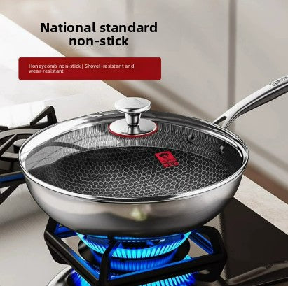 Stainless Steel Honeycomb Non-Stick Wok