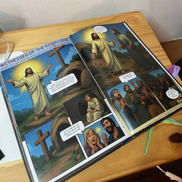 Comic Bible Action Illustration Book