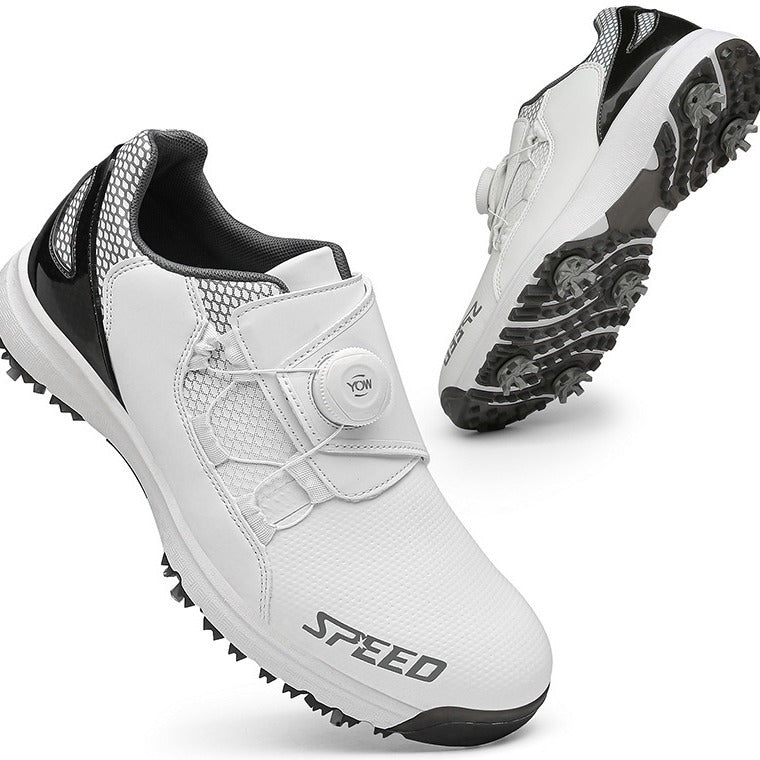 Rotating Buckle Golf Shoes with Removable Spikes